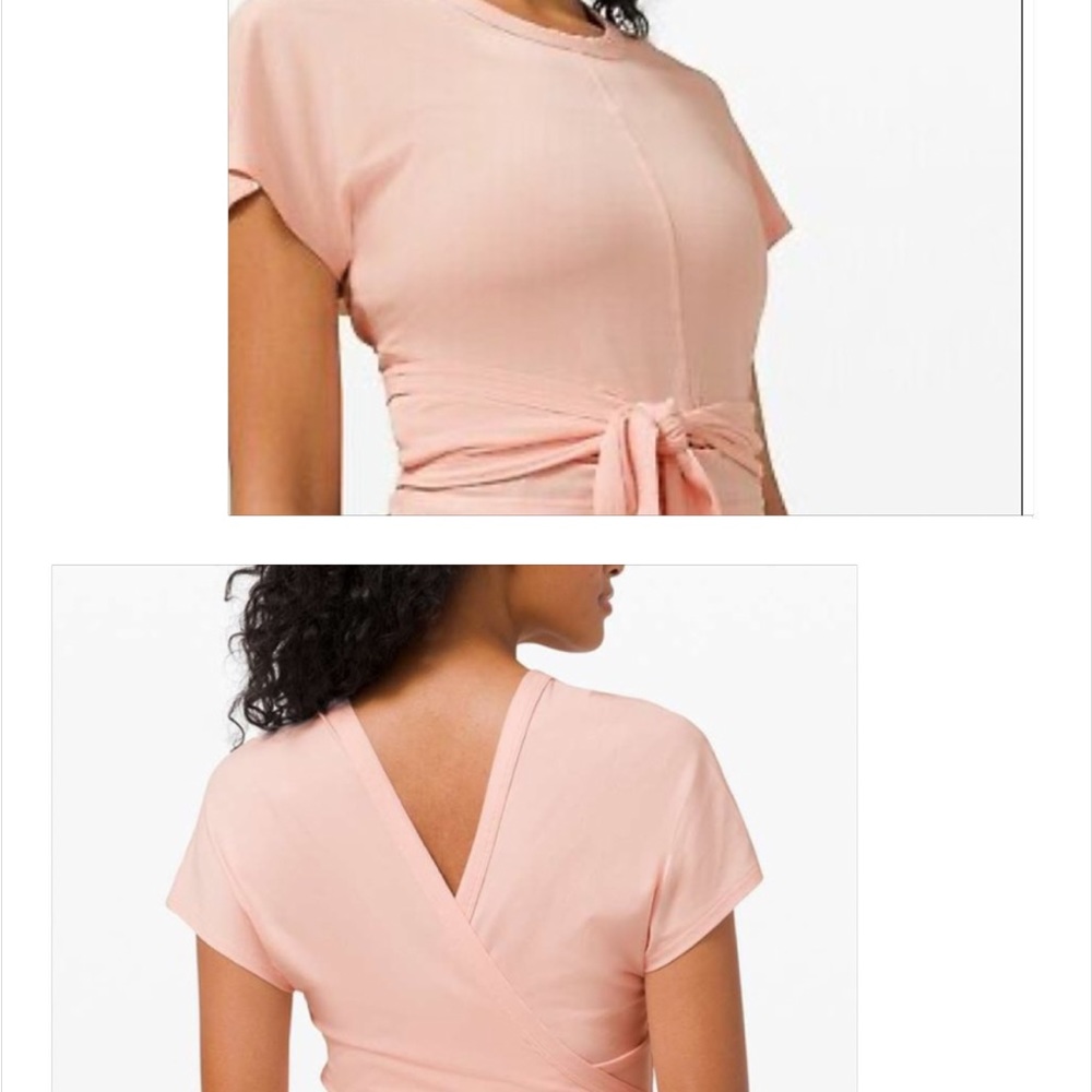 Lululemon Pink tie shirt